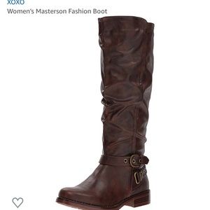 XOXO brown leather boots NWOT